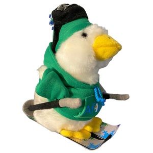 Aflac Insurance Duck 6" Plush Coat Hat Snow Skiing Macys Christmas Holiday 2013
